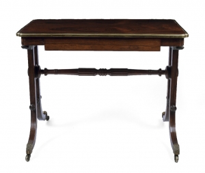 A Regency Gilt Bronze Mounted Rosewood Writing Table